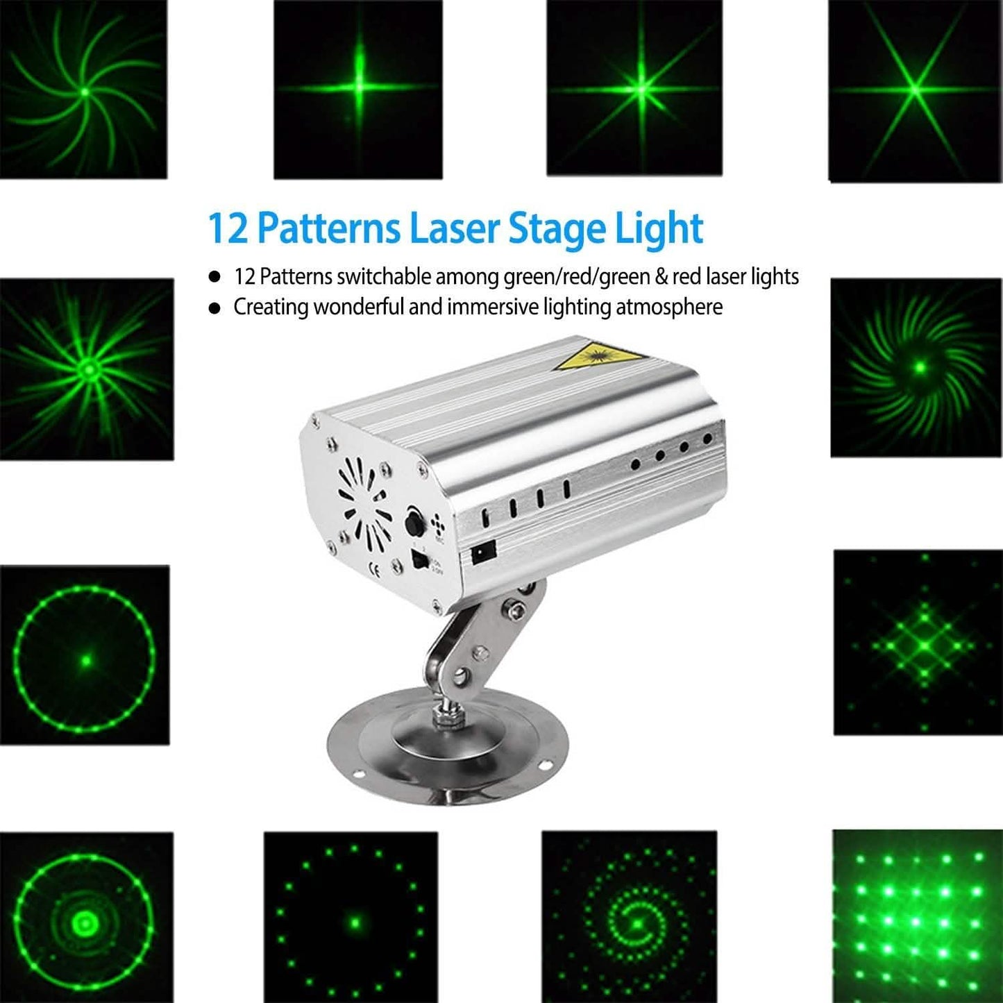 Sound Activated LED Projected Laser Patterns DailySale