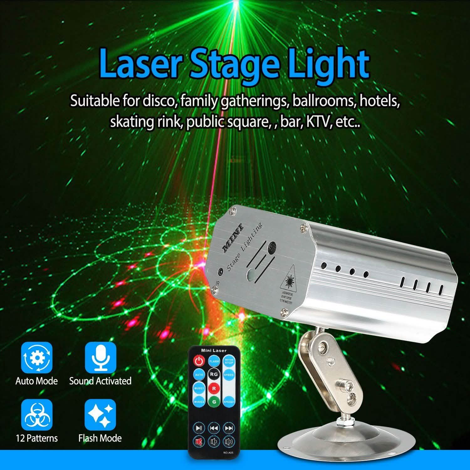 Sound Activated LED Projected Laser Patterns DailySale