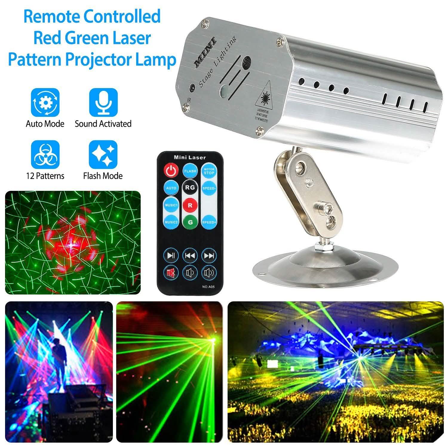 Sound Activated LED Projected Laser Patterns DailySale