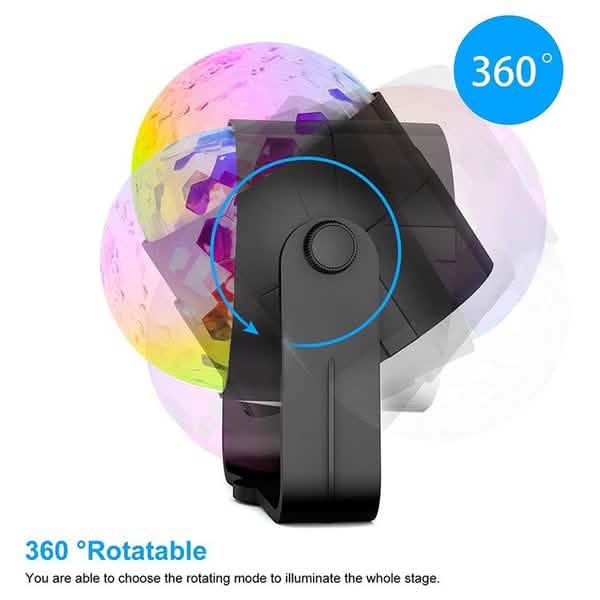 Sound Activated Rotating Disco Ball Party Lights Strobe Light DailySale