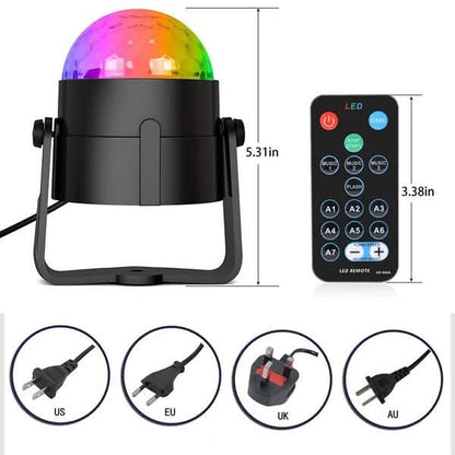 Sound Activated Rotating Disco Ball Party Lights Strobe Light DailySale