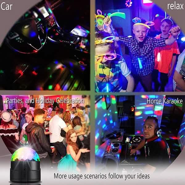 Sound Activated Rotating Disco Ball Party Lights Strobe Light DailySale