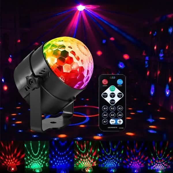 Sound Activated Rotating Disco Ball Party Lights Strobe Light DailySale