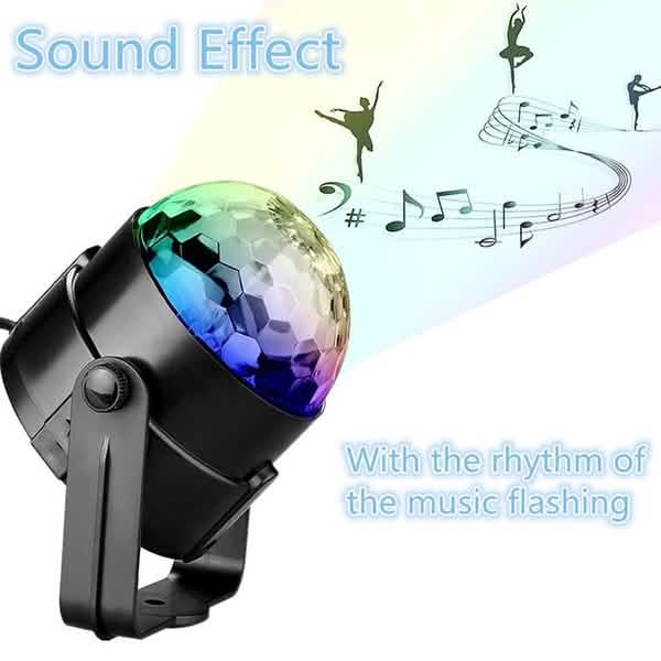 Sound Activated Rotating Disco Ball Party Lights Strobe Light DailySale