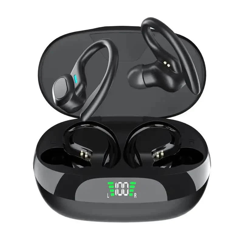 SP16 Wireless Earbuds Headphones with Microphone, Sports Earhook and LED Display Charging Case DailySale