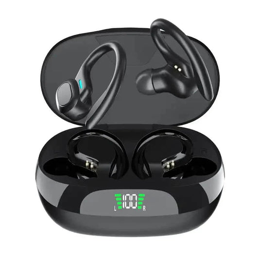 SP16 Wireless Earbuds Headphones with Microphone, Sports Earhook and LED Display Charging Case DailySale