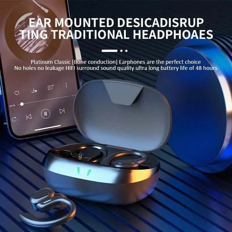 SP16 Wireless Earbuds Headphones with Microphone, Sports Earhook and LED Display Charging Case DailySale