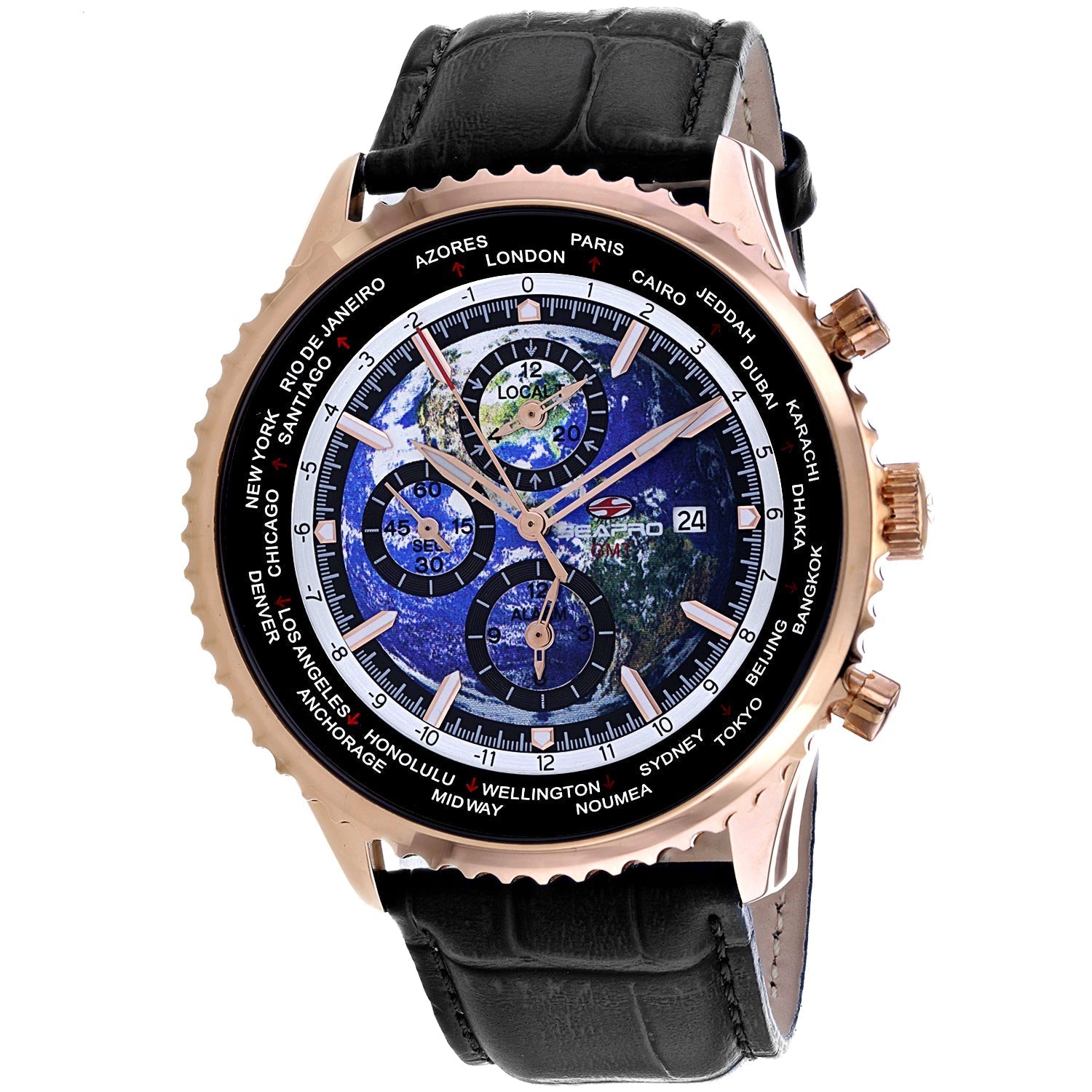 Seapro Men's Meridian World Timer GMT Bids.com