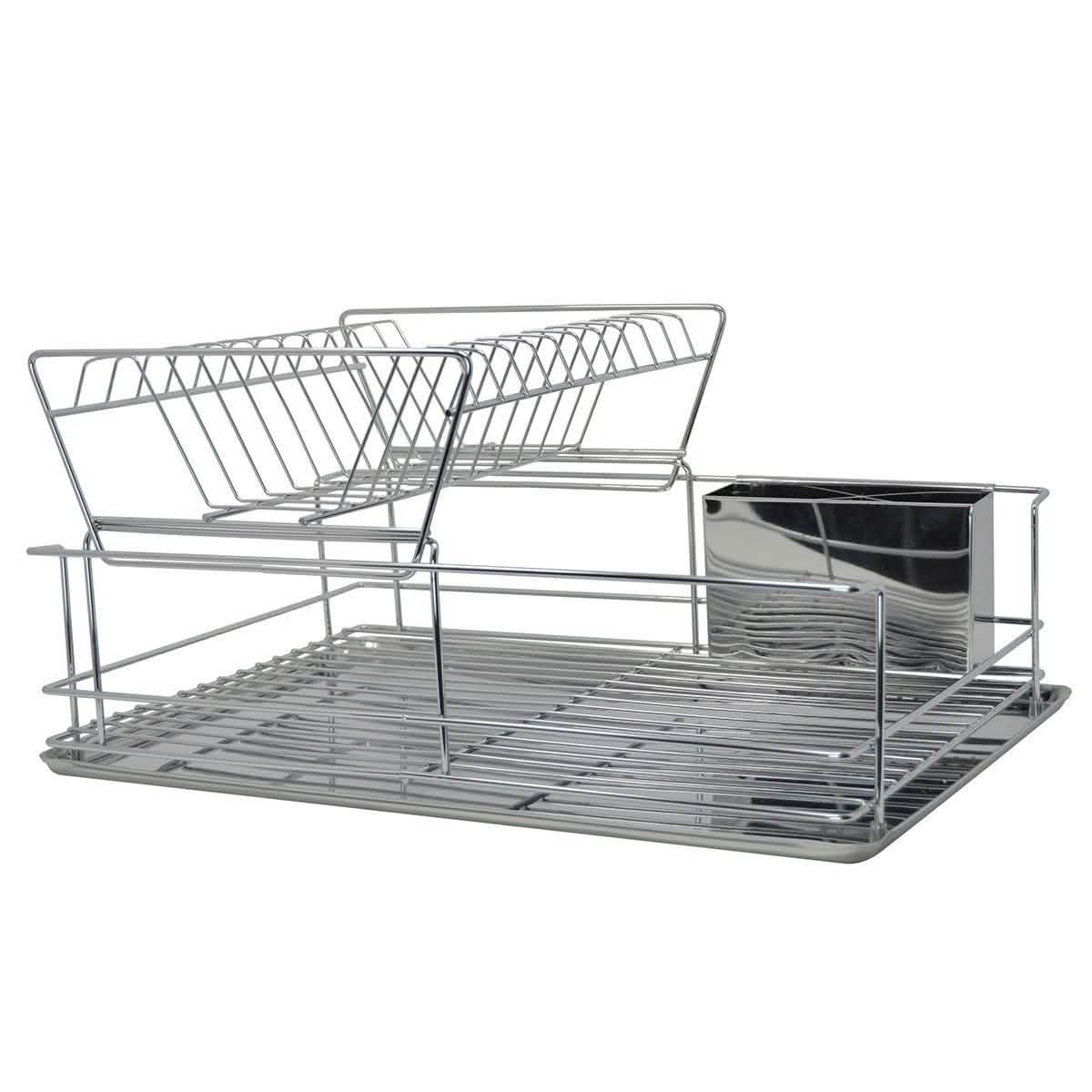 Space Saving Stainless Steel Chrome Dish Rack - Assorted Styles DailySale