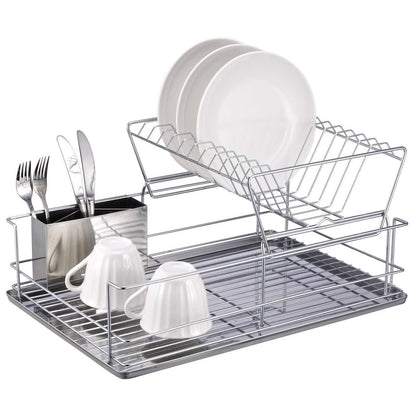 Space Saving Stainless Steel Chrome Dish Rack - Assorted Styles DailySale