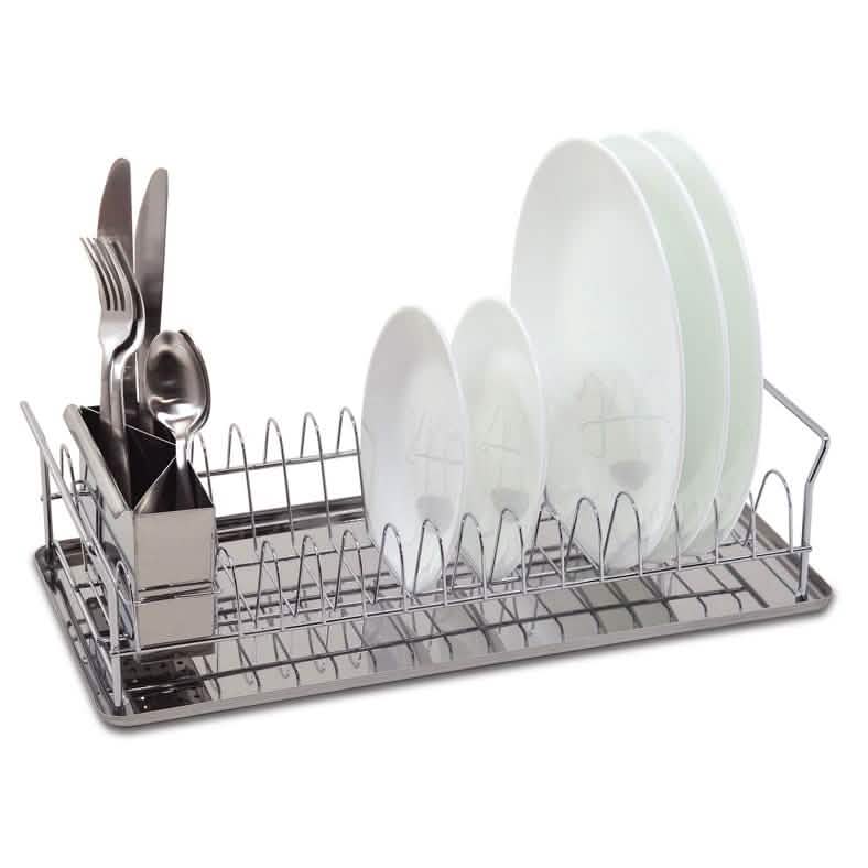 Space Saving Stainless Steel Chrome Dish Rack - Assorted Styles DailySale