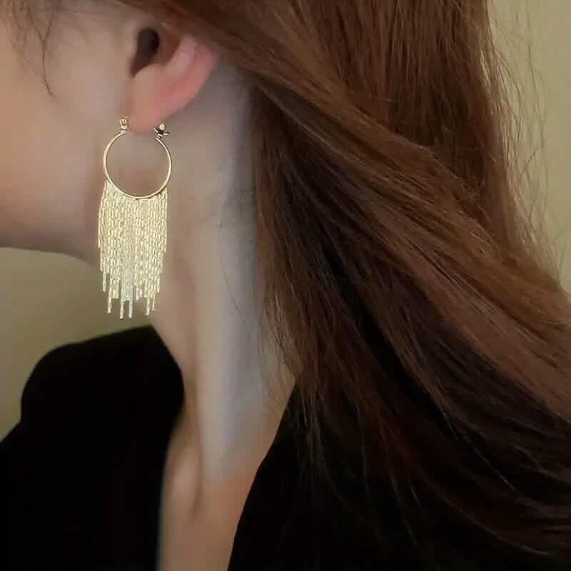 Sparkling Tassel Design Dangle Earrings DailySale