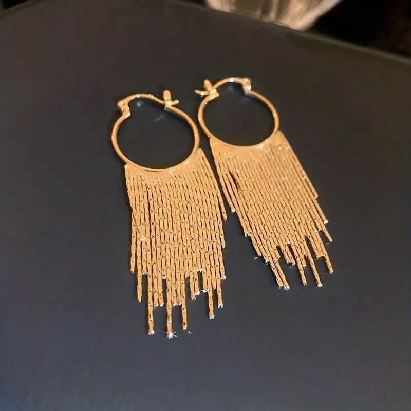 Sparkling Tassel Design Dangle Earrings DailySale