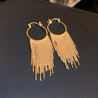 Sparkling Tassel Design Dangle Earrings DailySale