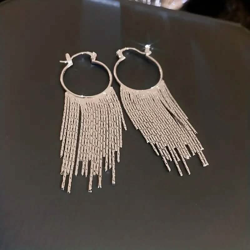 Sparkling Tassel Design Dangle Earrings DailySale