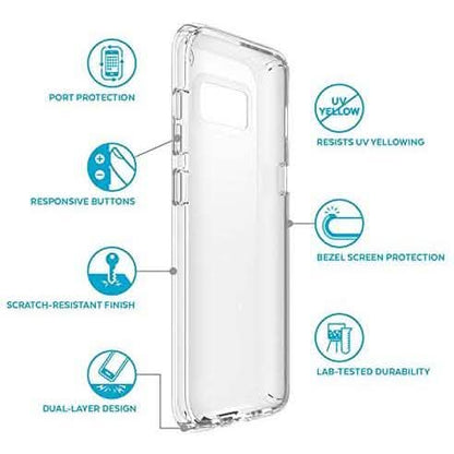 Speck Products Presidio Clear Cell Phone Case for Samsung Galaxy S8, S8 Plus and Note 8 (Refurbished) DailySale