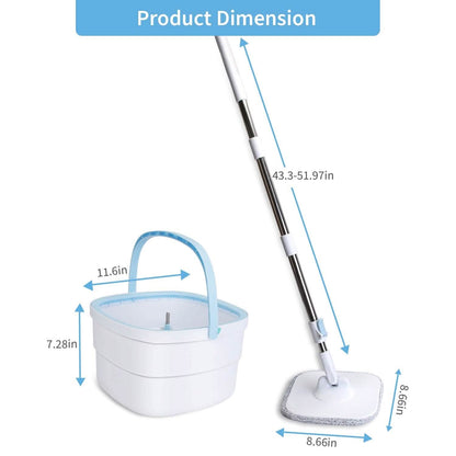 Spin Mop and Bucket with Wringer Set DailySale