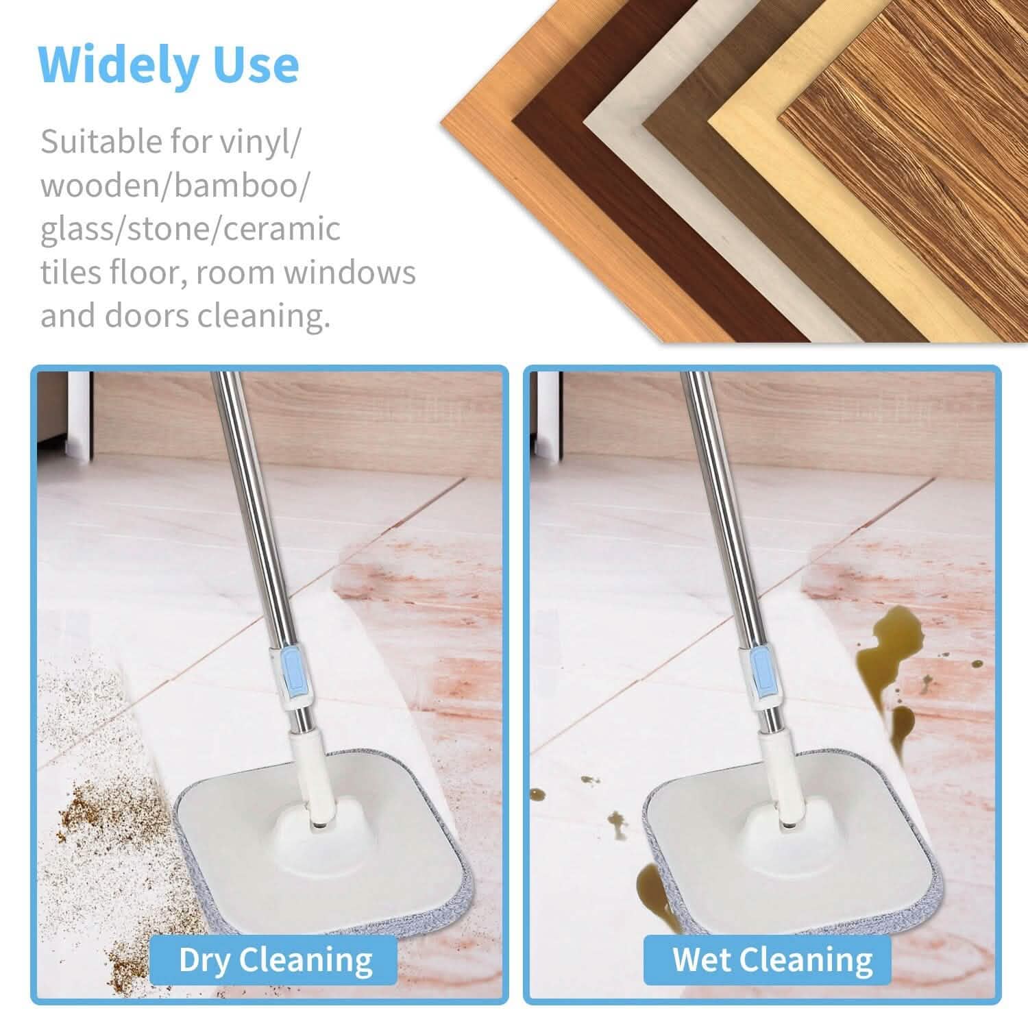 Spin Mop and Bucket with Wringer Set DailySale