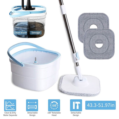 Spin Mop and Bucket with Wringer Set DailySale