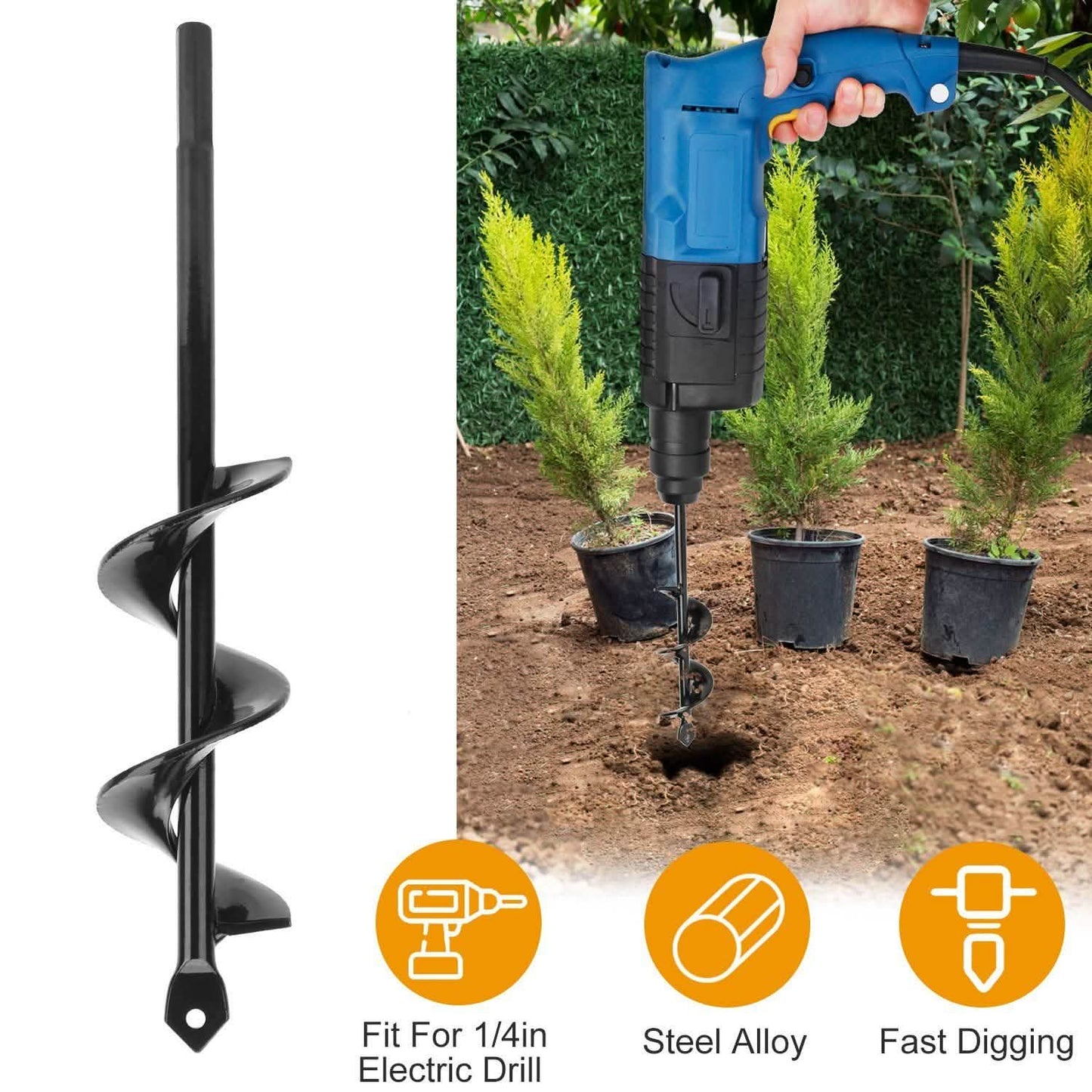 Spiral Drill Bit Gardening Auger DailySale
