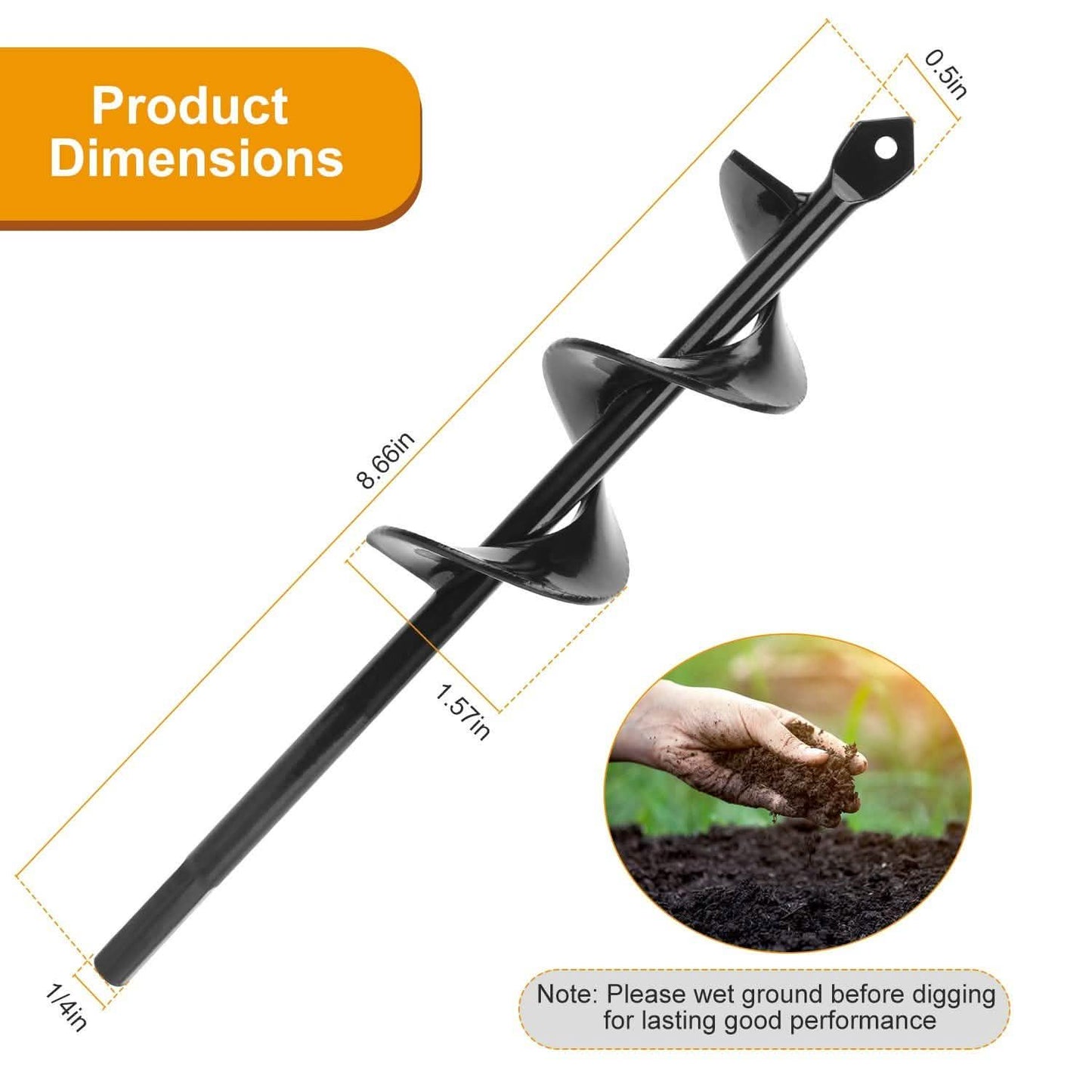 Spiral Drill Bit Gardening Auger DailySale