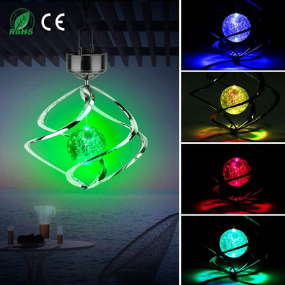 Spiral Spinner Solar Lights Wind Chime LED DailySale