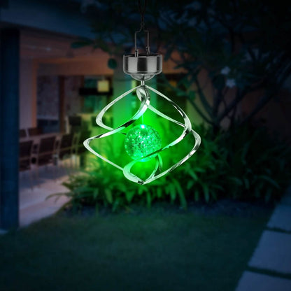 Spiral Spinner Solar Lights Wind Chime LED DailySale