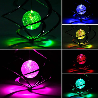 Spiral Spinner Solar Lights Wind Chime LED DailySale