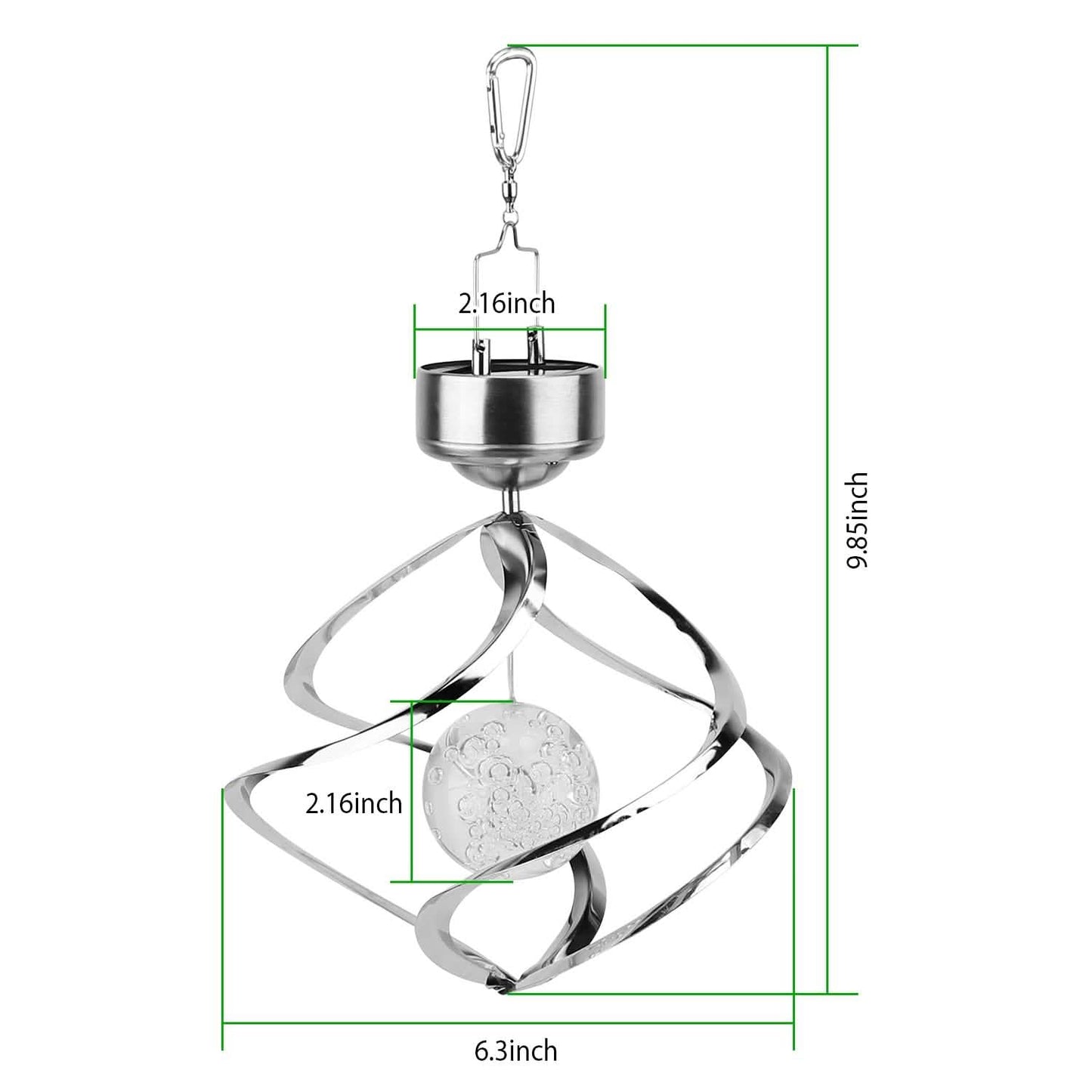 Spiral Spinner Solar Lights Wind Chime LED DailySale
