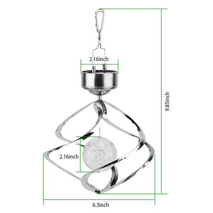 Spiral Spinner Solar Lights Wind Chime LED DailySale