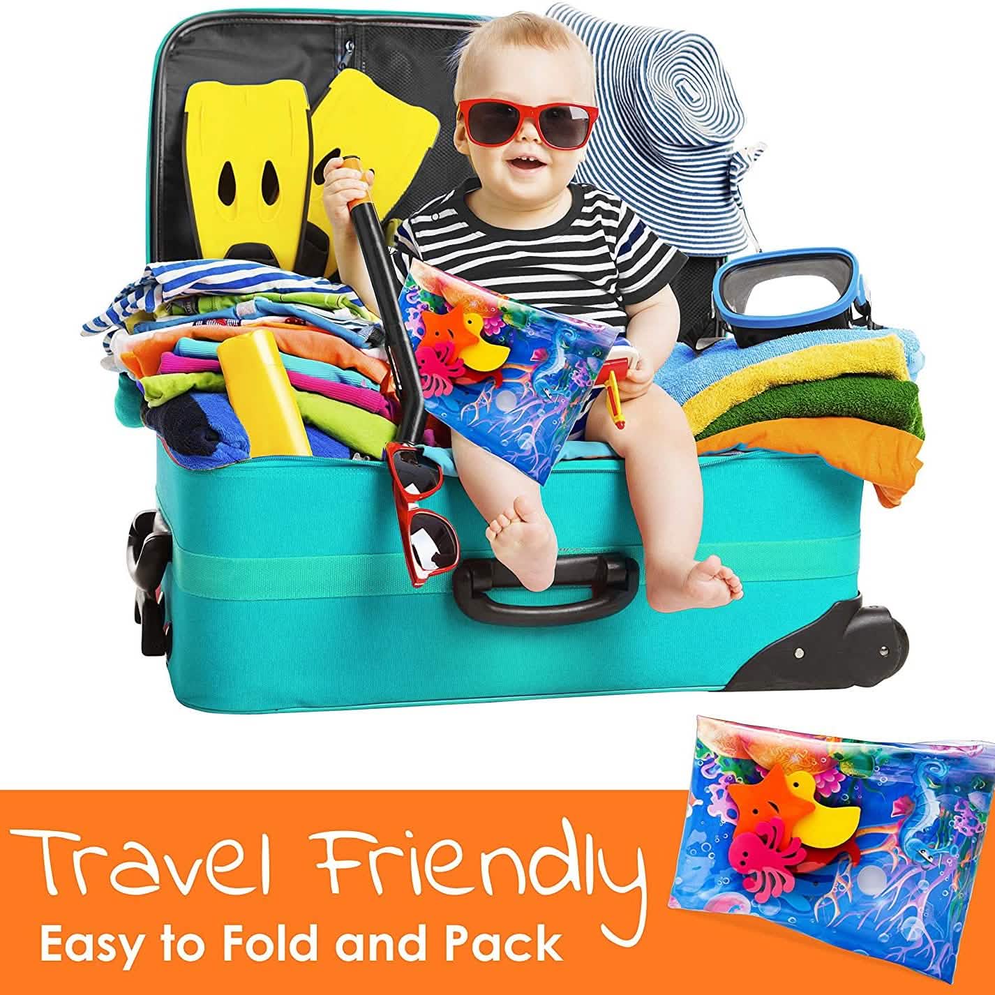 Splashin' Kids Inflatable Tummy Time Premium Water Mat Infants and Toddlers DailySale