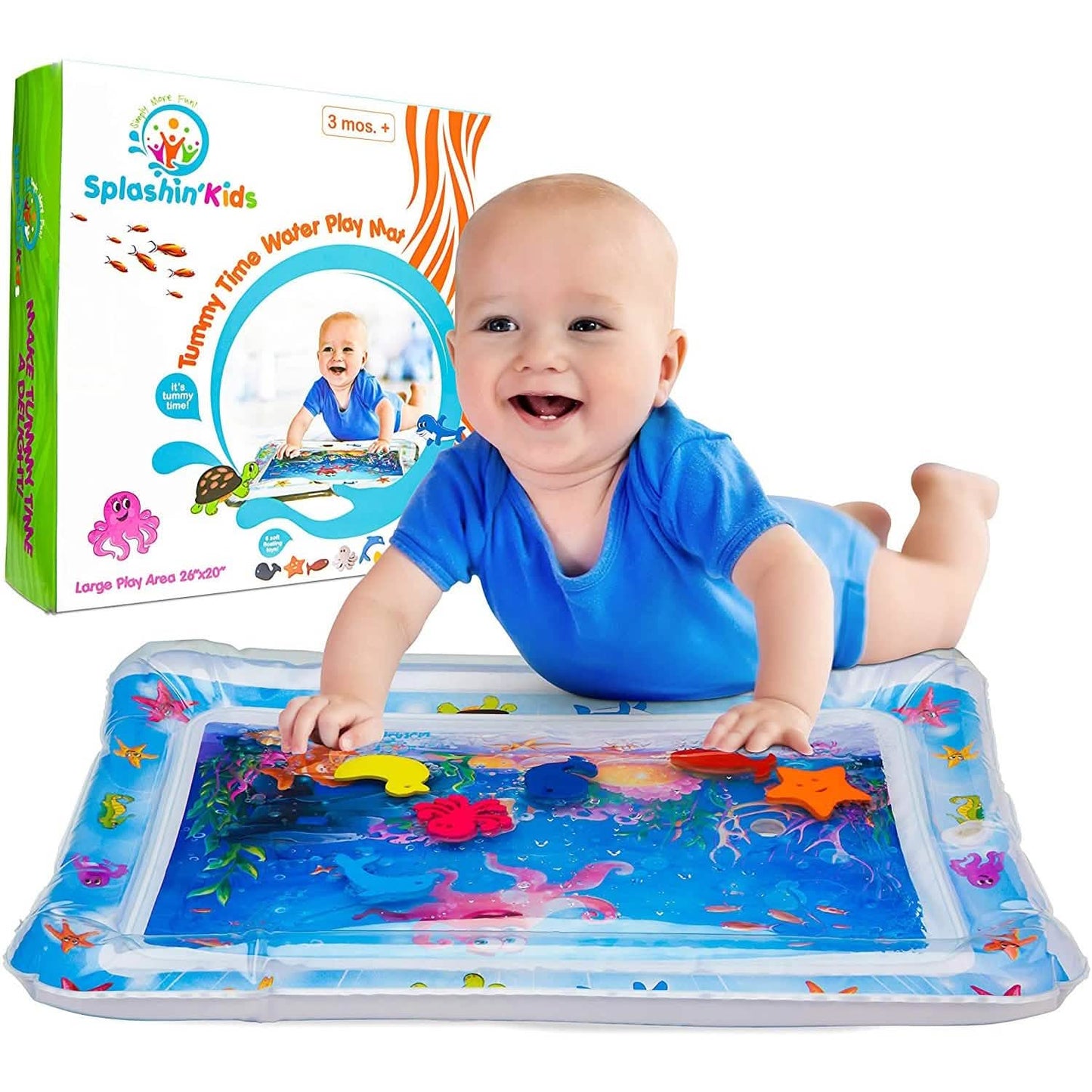 Splashin' Kids Inflatable Tummy Time Premium Water Mat Infants and Toddlers DailySale