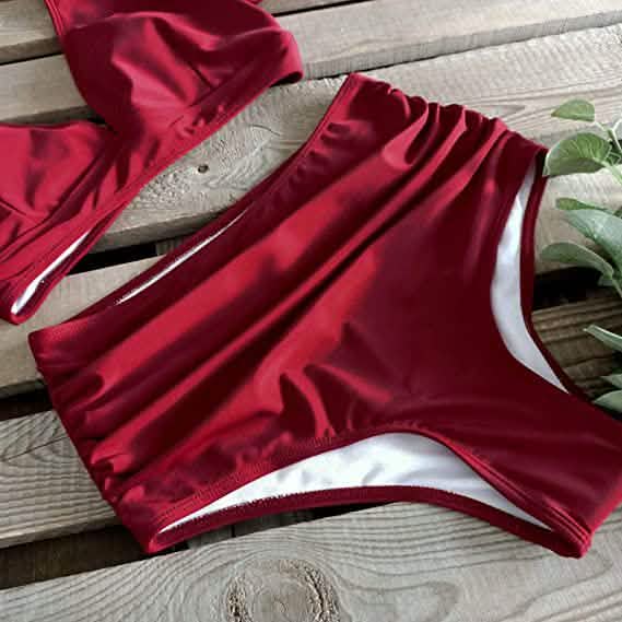 Sporlike Women Ruffle High Waist Swimsuit DailySale