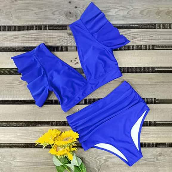 Sporlike Women Ruffle High Waist Swimsuit DailySale