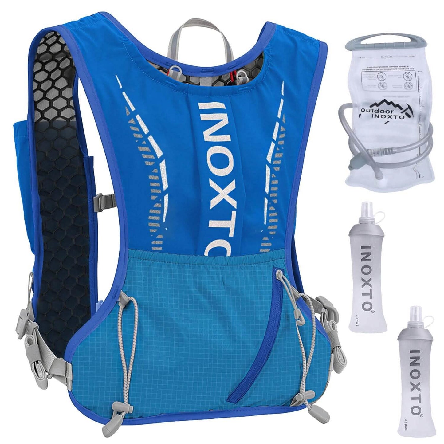 Sport Hydration Vest Running Backpack with 15oz, 50oz Water Bladder DailySale