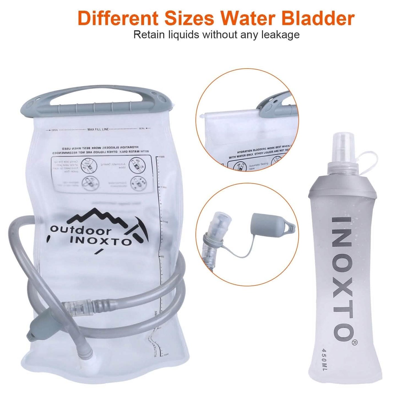 Sport Hydration Vest Running Backpack with 15oz, 50oz Water Bladder DailySale