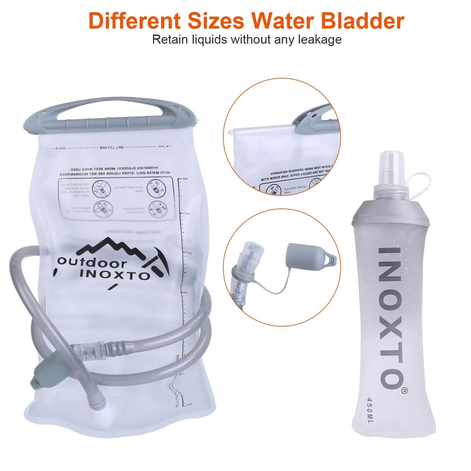 Sport Hydration Vest Running Backpack with 15oz, 50oz Water Bladder DailySale