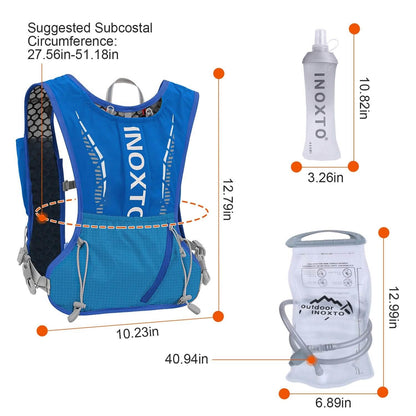 Sport Hydration Vest Running Backpack with 15oz, 50oz Water Bladder DailySale
