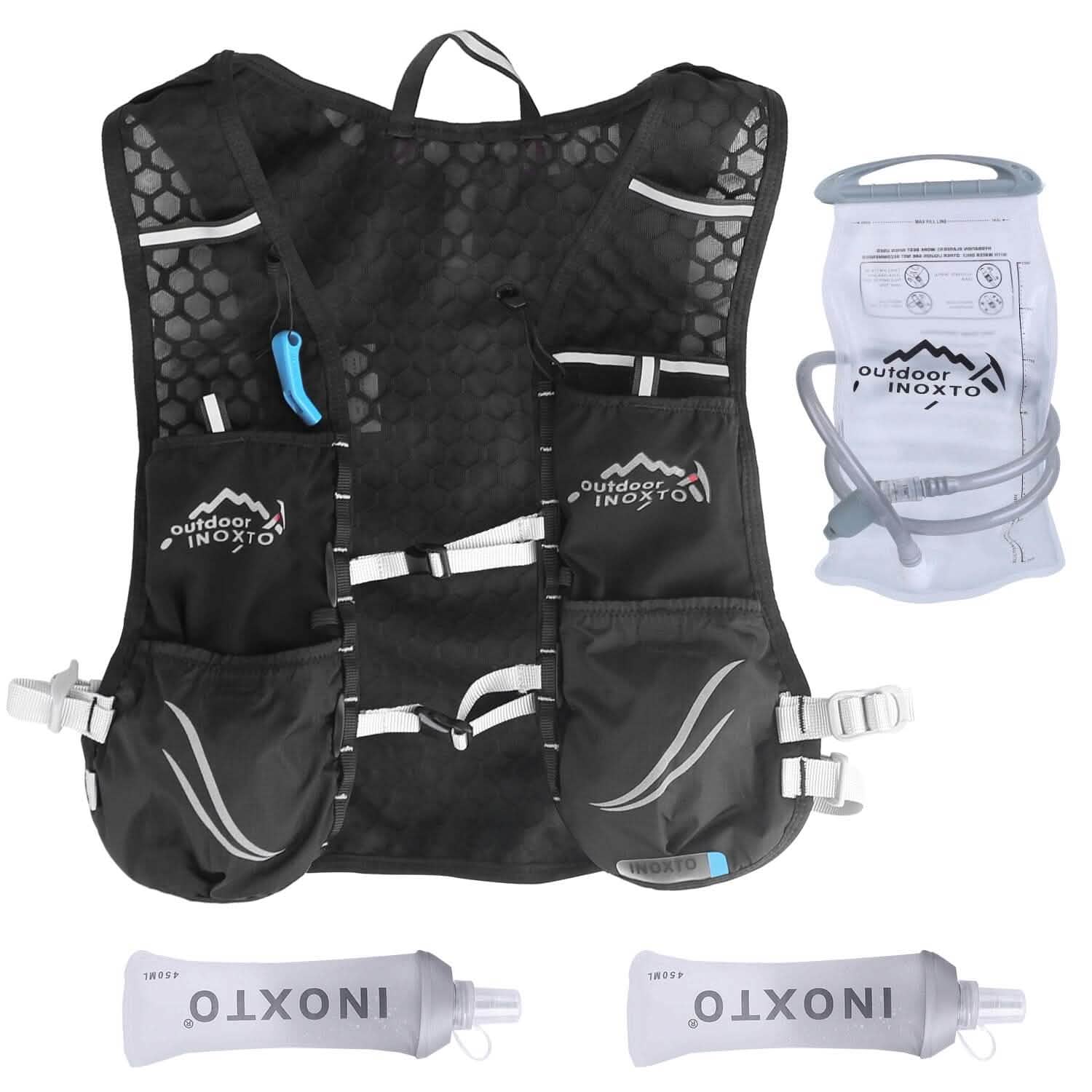 Sport Hydration Vest Running Backpack with 15oz, 50oz Water Bladder DailySale