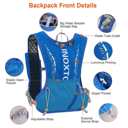 Sport Hydration Vest Running Backpack with 15oz, 50oz Water Bladder DailySale