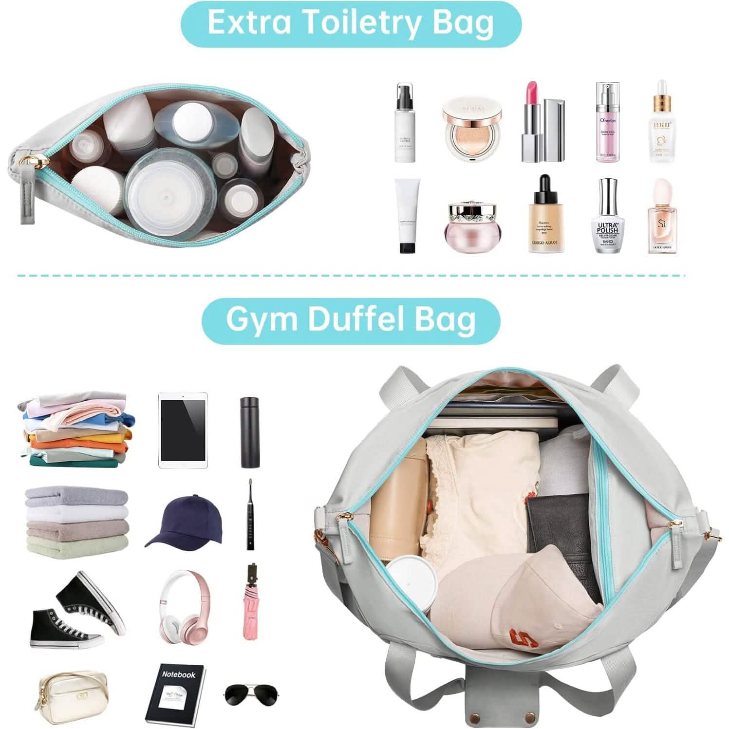 Sports Travel Duffel Bag with USB Charging Port DailySale