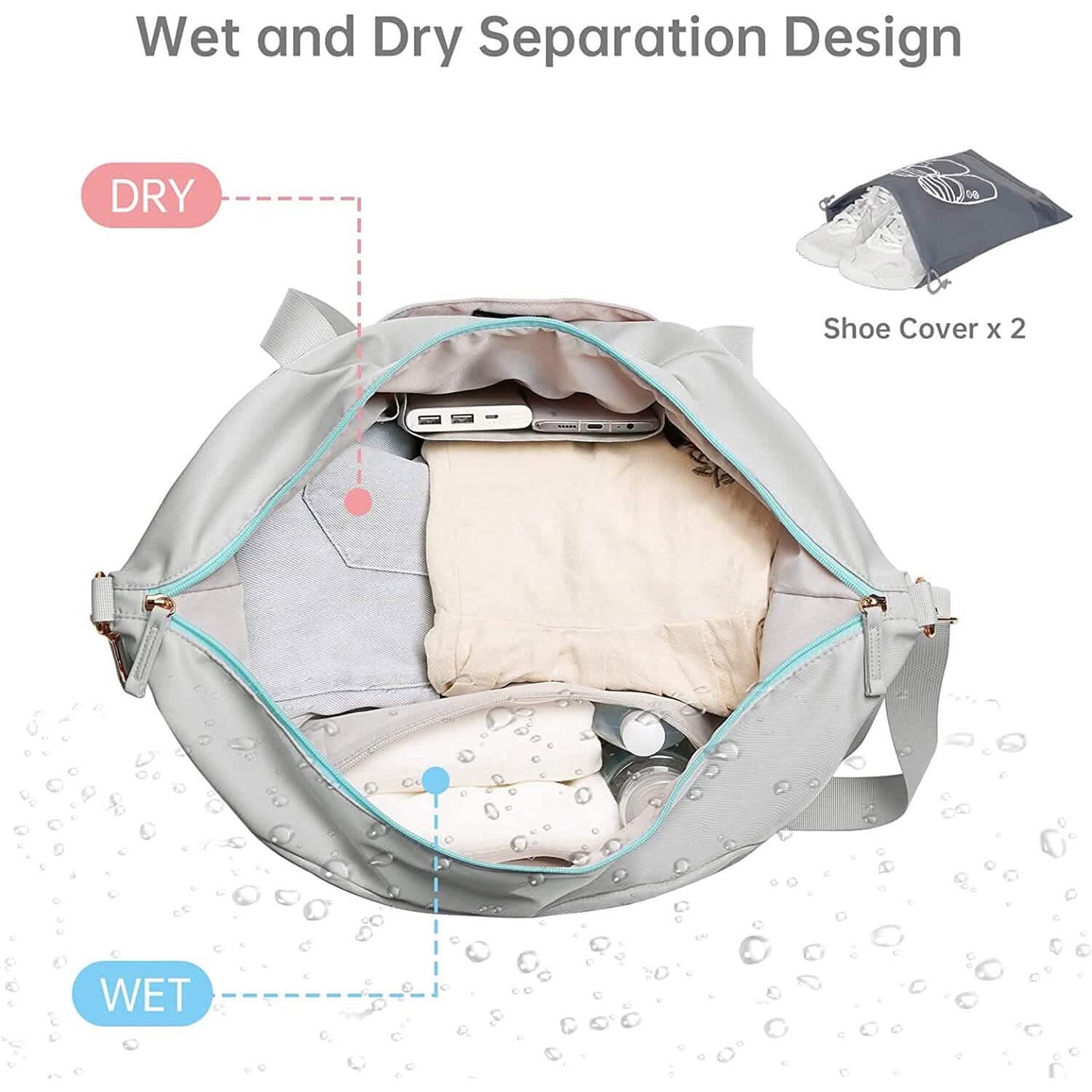 Sports Travel Duffel Bag with USB Charging Port DailySale