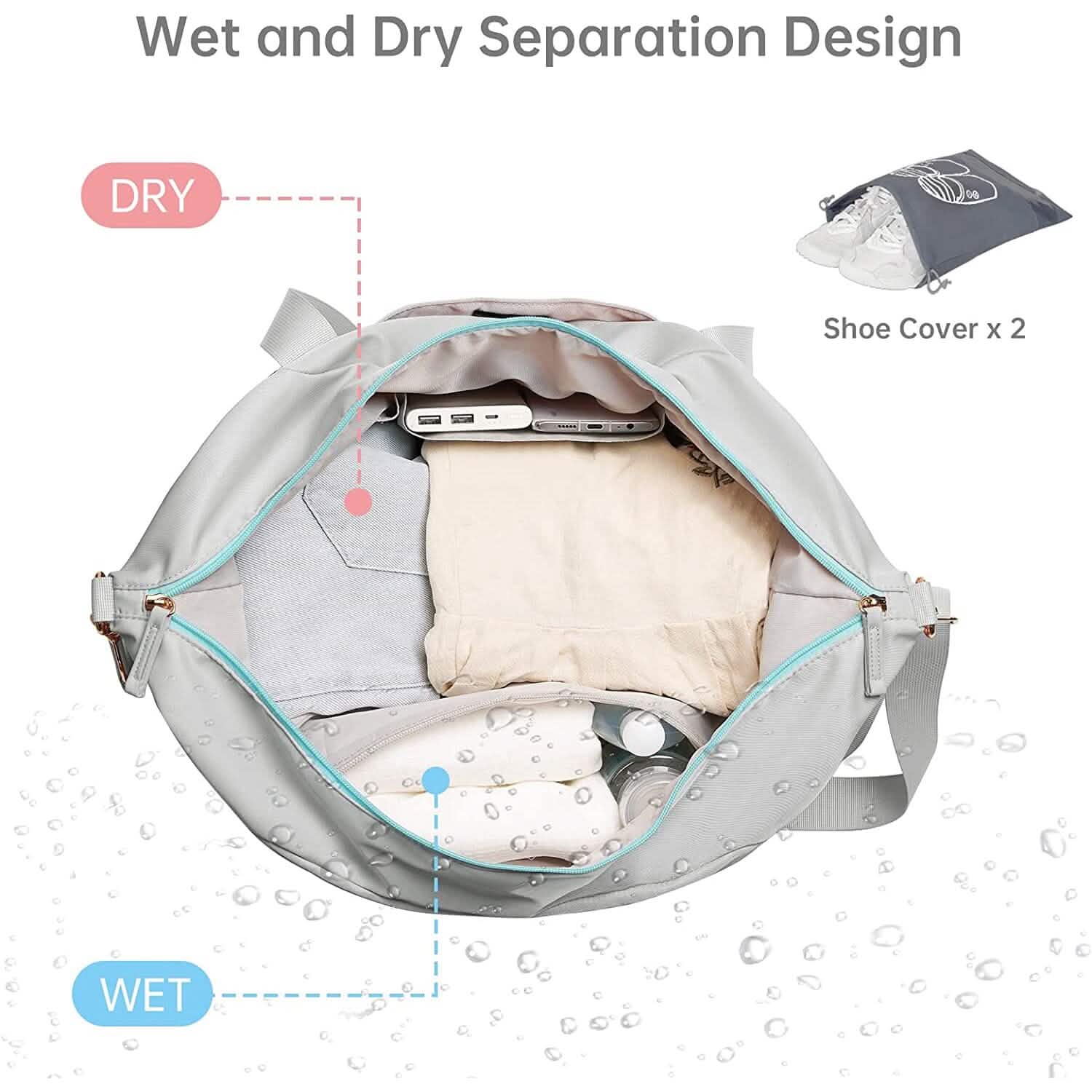 Sports Travel Duffel Bag with USB Charging Port DailySale