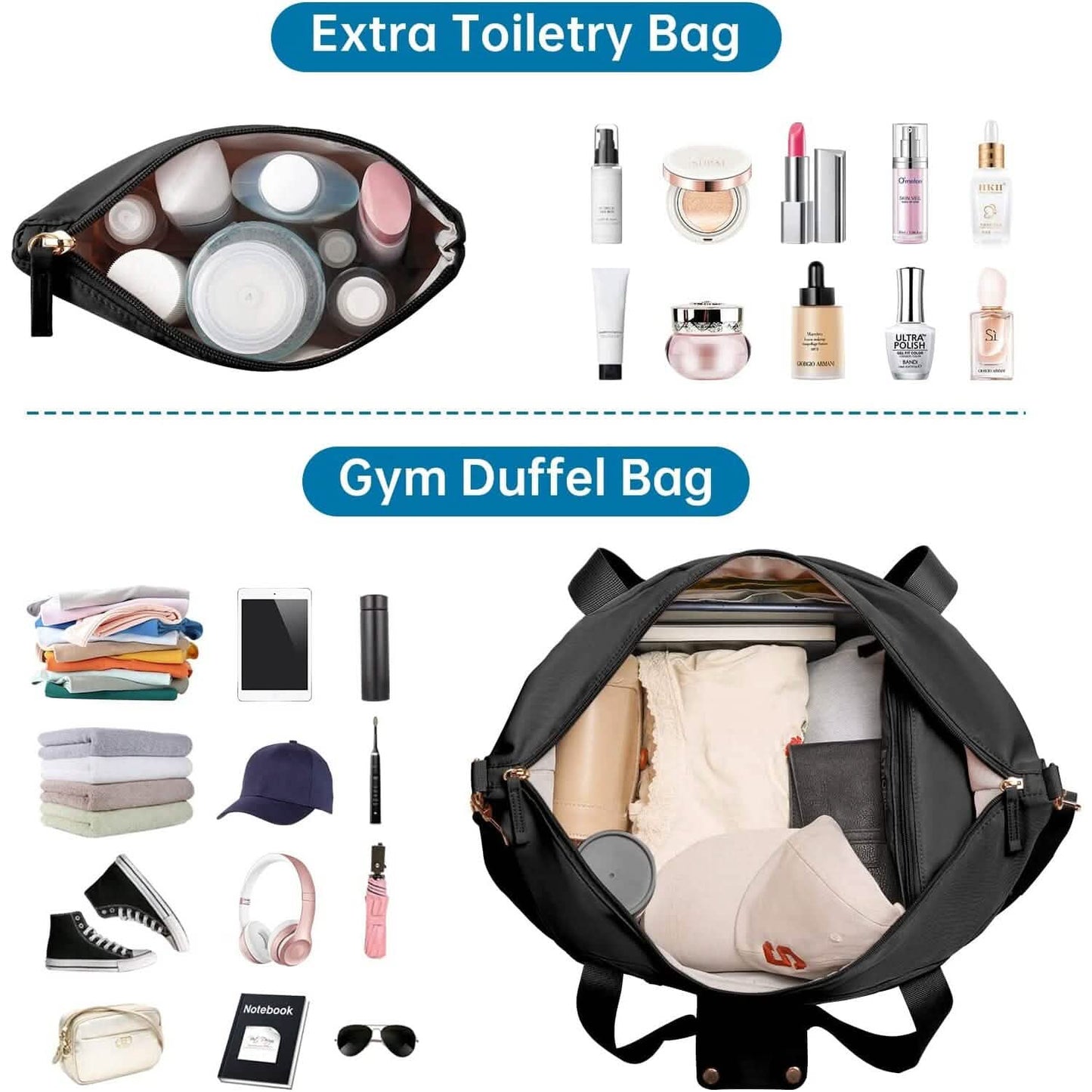 Sports Travel Duffel Bag with USB Charging Port DailySale