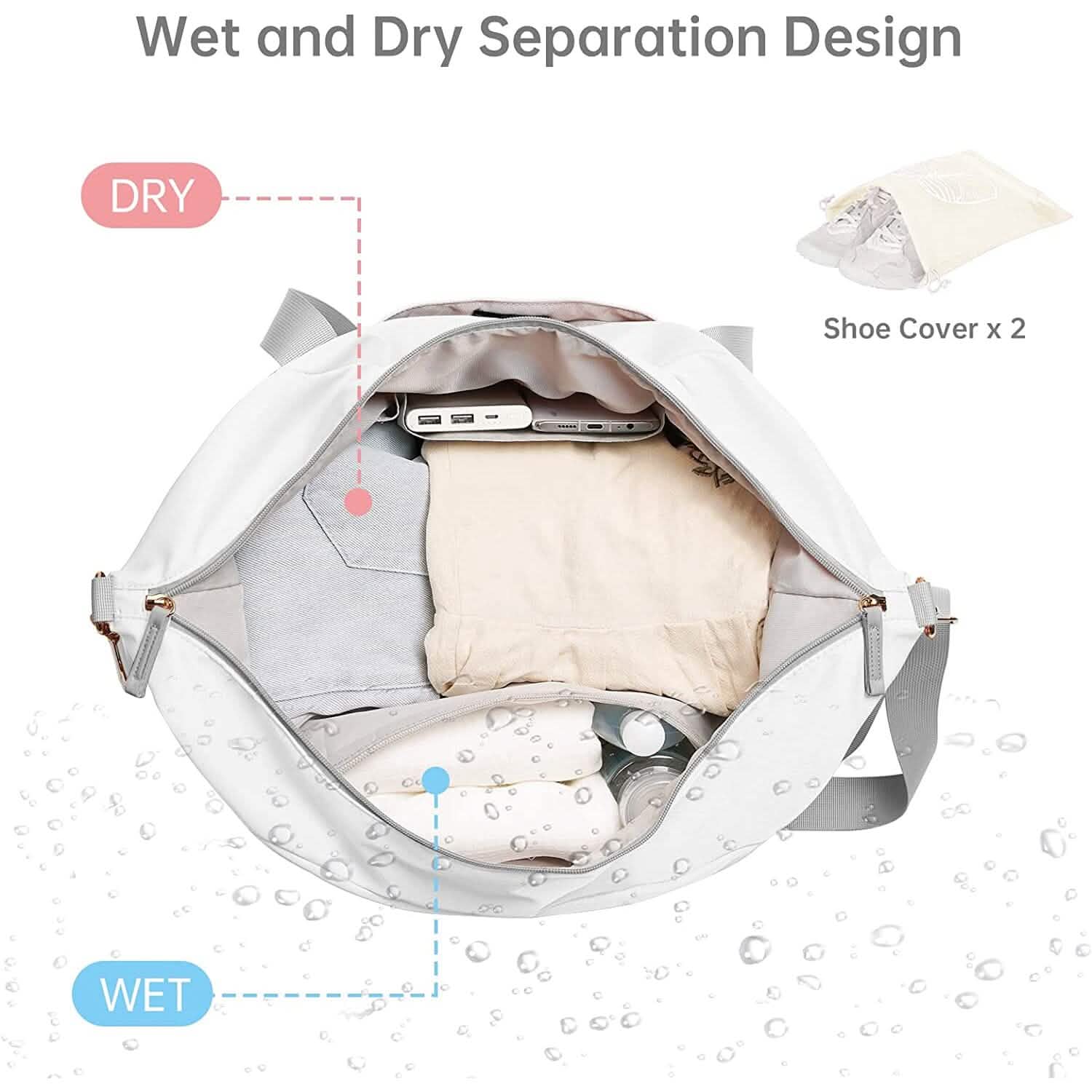 Sports Travel Duffel Bag with USB Charging Port DailySale