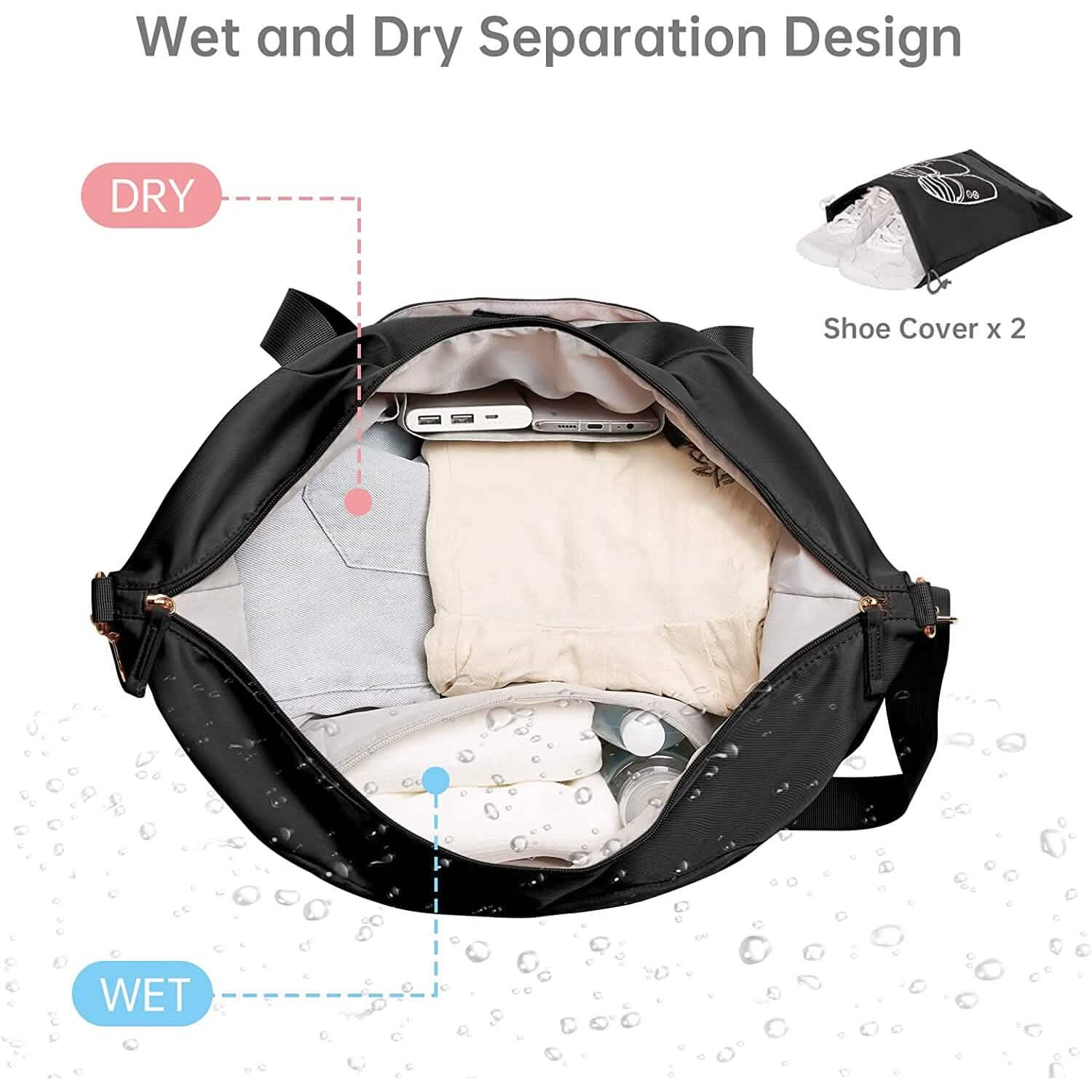 Sports Travel Duffel Bag with USB Charging Port DailySale