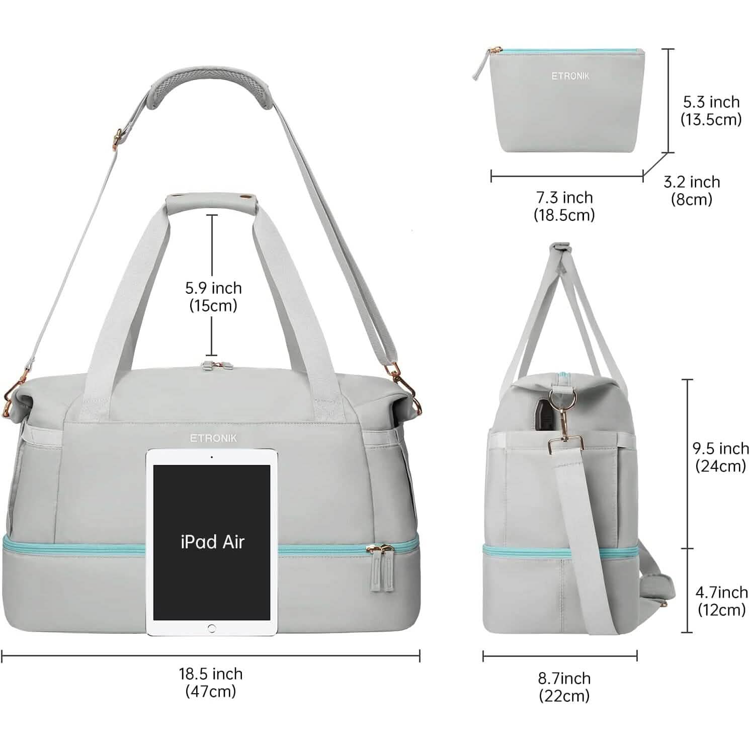 Sports Travel Duffel Bag with USB Charging Port DailySale
