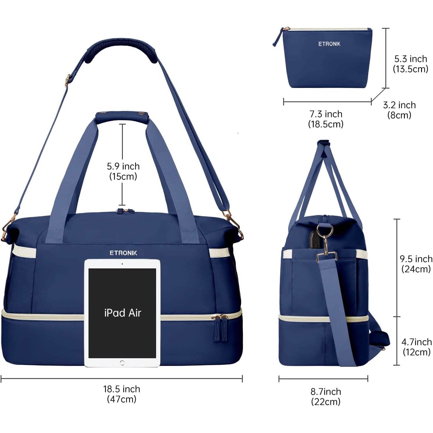 Sports Travel Duffel Bag with USB Charging Port DailySale