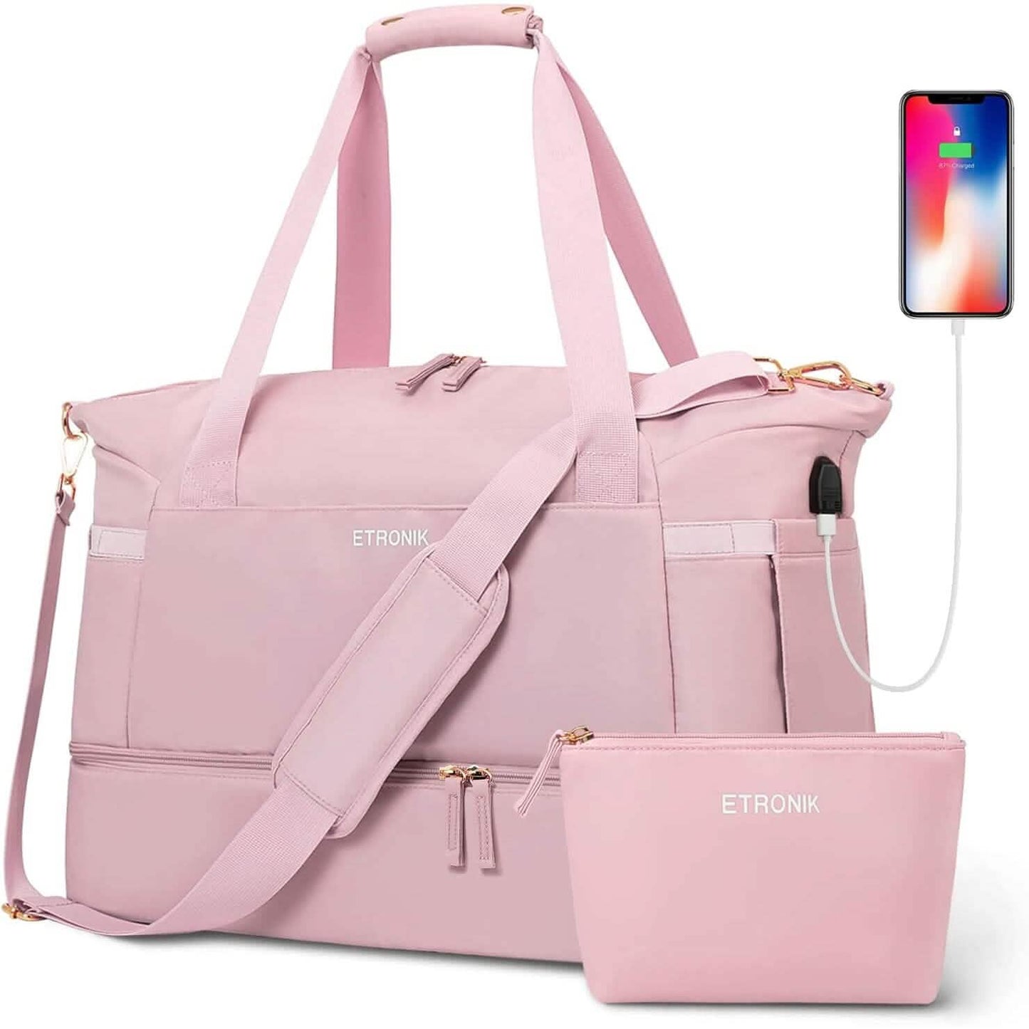 Sports Travel Duffel Bag with USB Charging Port DailySale