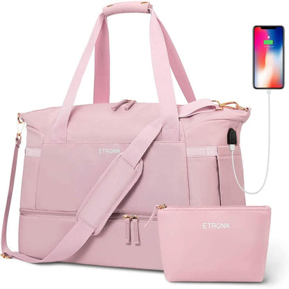 Sports Travel Duffel Bag with USB Charging Port DailySale